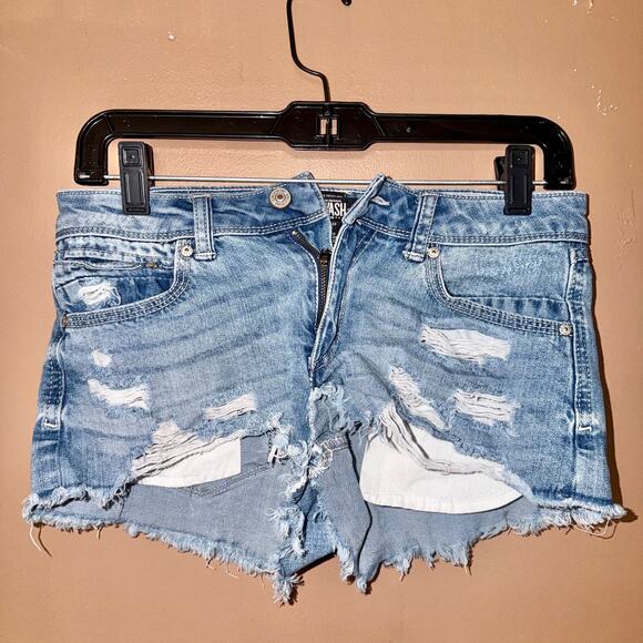 American Apparel Rewash Women's Distressed Denim Jean Shorts - Size 3 - Picture 1 of 5